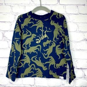 GAP Kids Dinosaur Print Long Sleeve Pocket Tee
